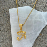 GOLD SMALL EYE OF HORUS necklace
