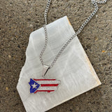 SILVER CRYSTAL PUERTO RICO necklace