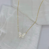 GOLD CRYSTAL HAPPINESS BUTTERFLY necklace