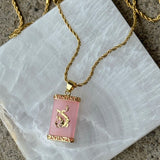 DRAGON PINK JADE necklace