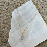 AMETHYST PRINCESS CUT necklace