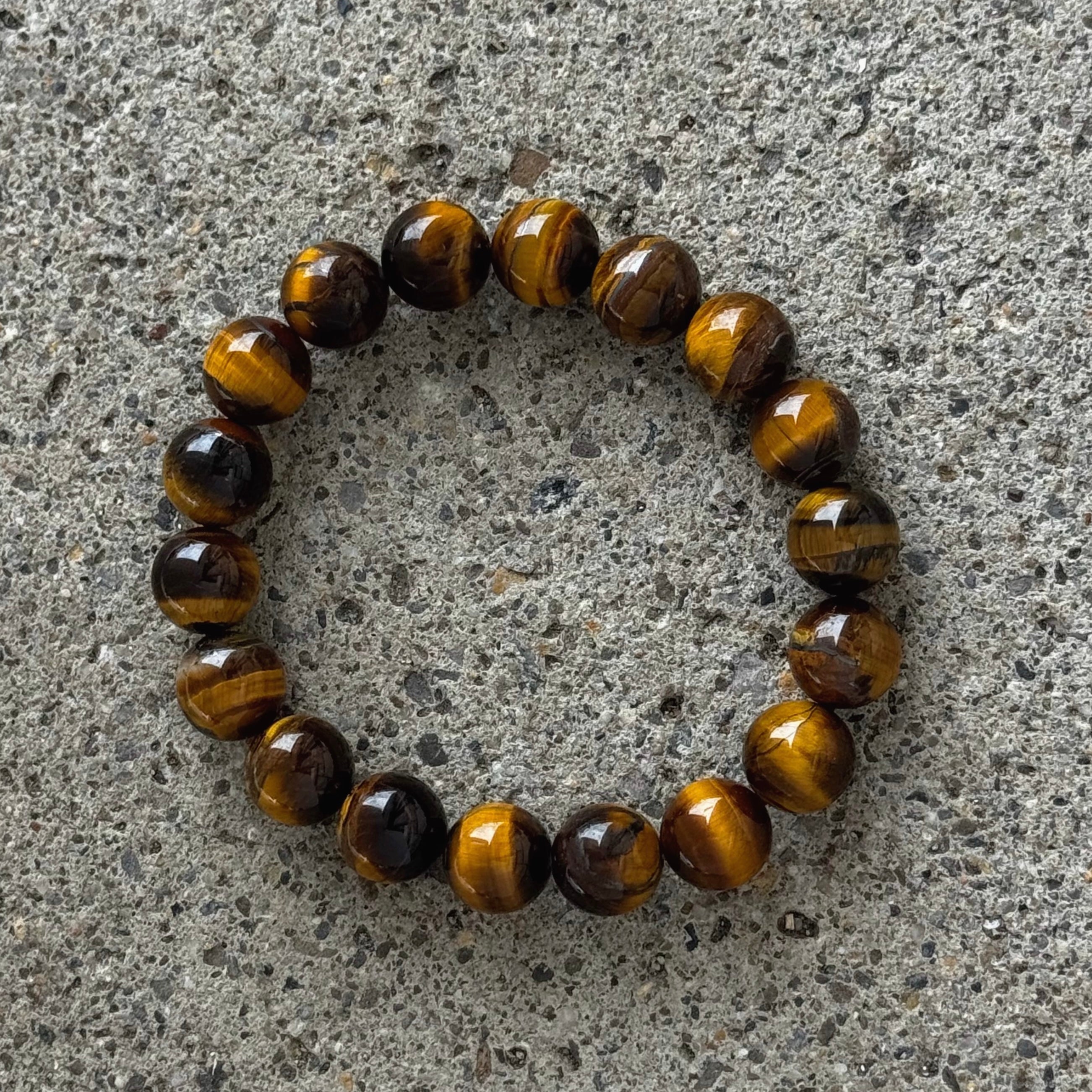 12MM TIGERS EYE BEADED bracelet