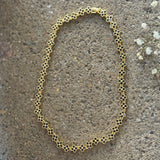 GOLD CRYSTAL BLACK FLORA CLUSTER necklace