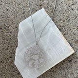 SILVER LARGE GOOD VIBES necklace