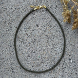 3MM OLIVE GREEN TWISTED CHORD necklace