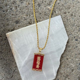 BLESSING RED JADE necklace