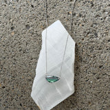 SILVER GREEN CRYSTAL necklace