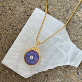 MAI ROUND PURPLE JADE necklace