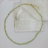 DIAMOND CUT AVENTURINE BEADED necklace