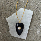 BLACK OBSIDIAN HEART necklace