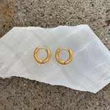 10MM GOLD THICK HOOP earrings