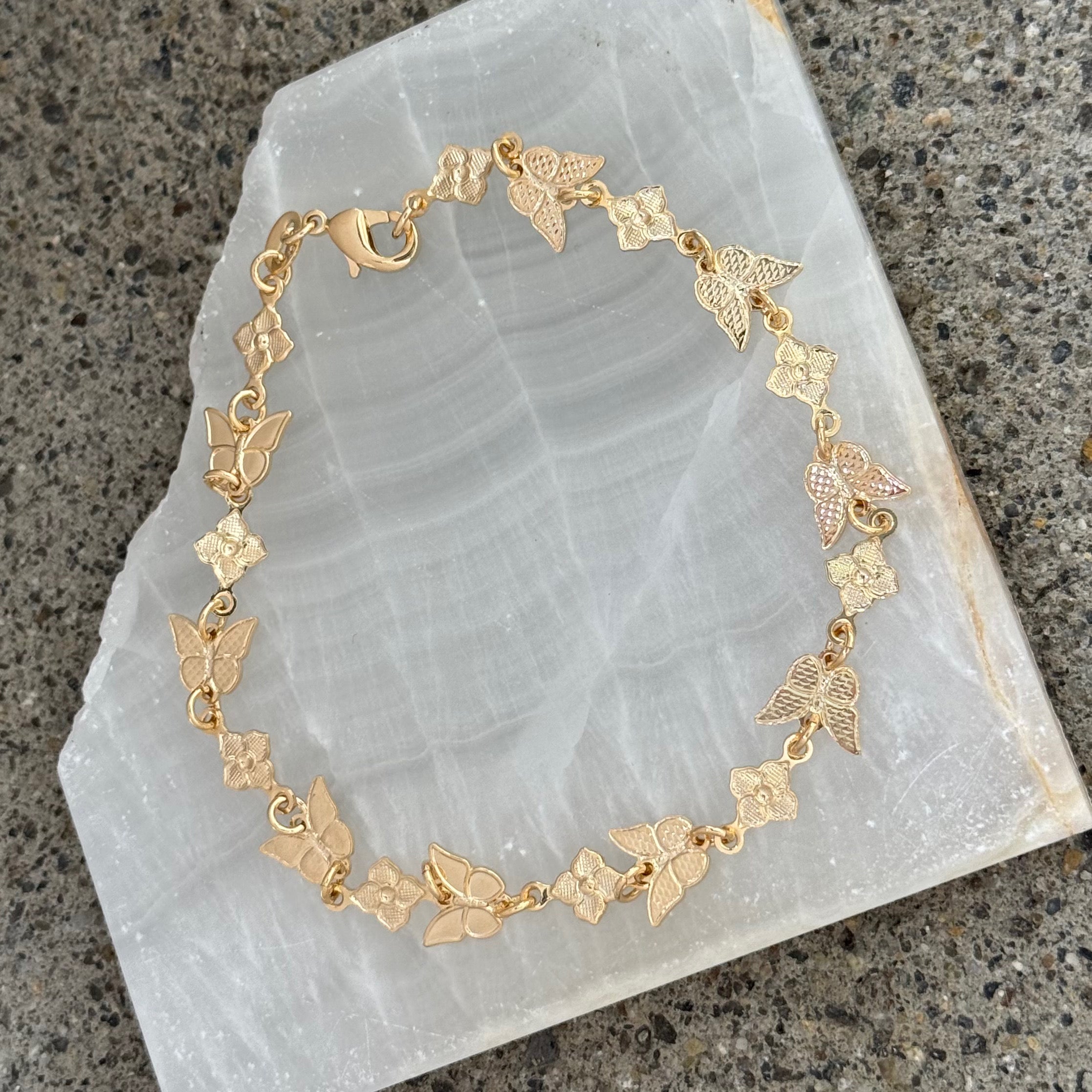 GOLDEN BUTTERFLY anklet