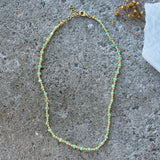 DIAMOND CUT AVENTURINE BEADED necklace