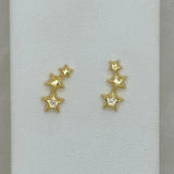 GOLD STAR CLUSTER STUD earrings
