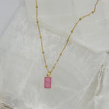 PINK PRINCESS CUT necklace