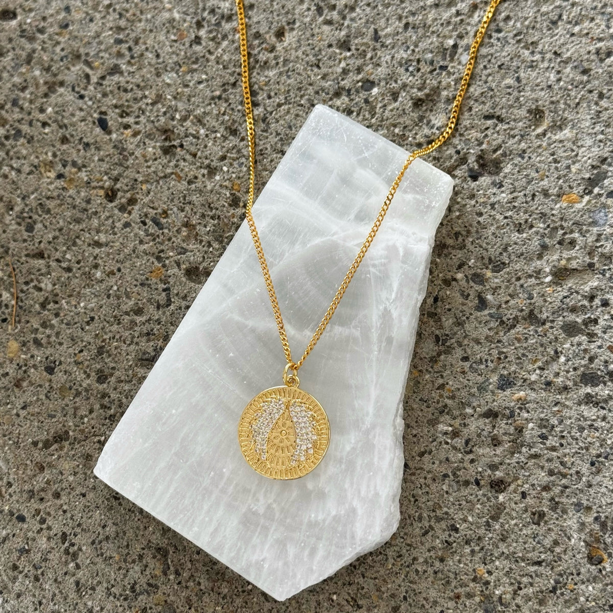 ANGEL WINGS COIN necklace – Mazza Boutique