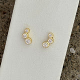TULEEN CRYSTAL BEZEL STUD earrings