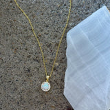 GOLD FIRE OPAL CRYSTAL STUD necklace