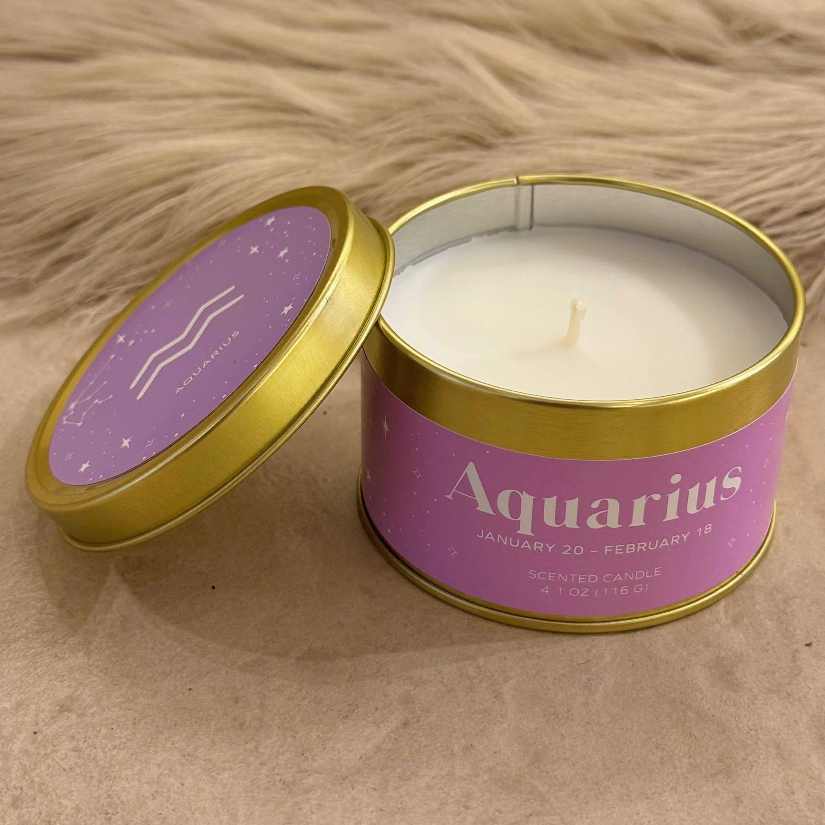 AQUARIUS ZODIAC SCENTED candle