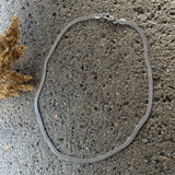 4MM STEEL HERRINGBONE necklace
