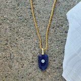 LAPIS LAZULI HEXAGON CUT necklace