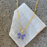 BUTTERFLY PURPLE JADE MINI necklace