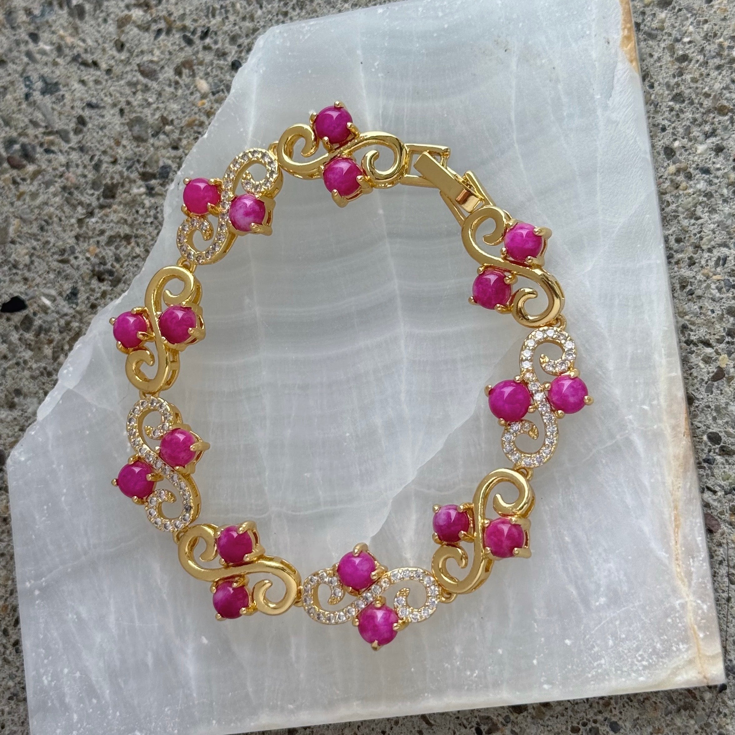 ANIA FUCHSIA JADE bracelet