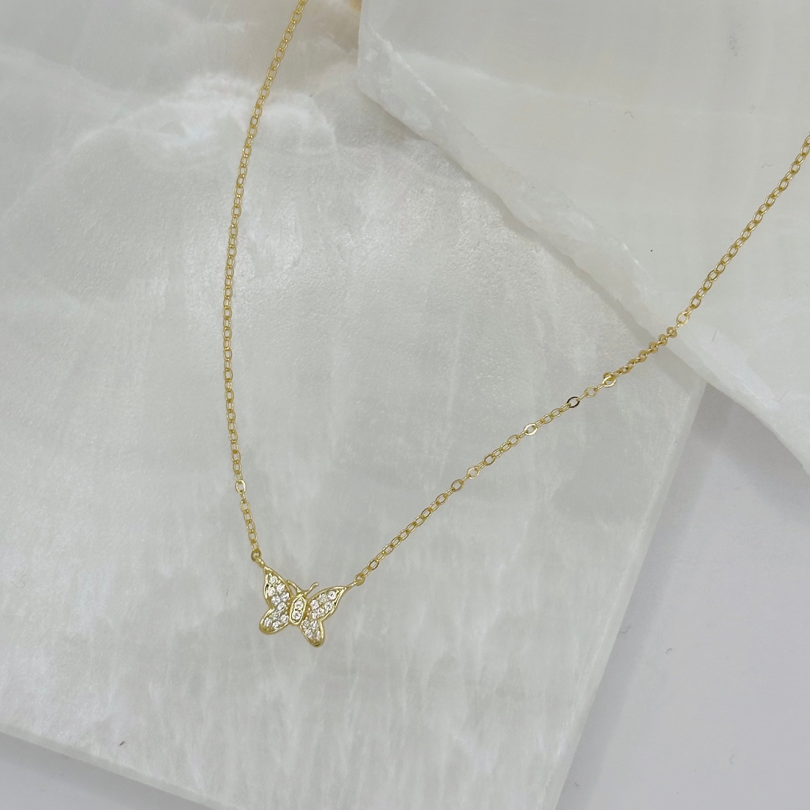 CRYSTAL BUTTERFLY SUPER MINI necklace