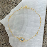 GOLD DAINTY EVIL EYE bracelet