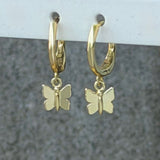 BUTTERFLY HUGGIE HOOP earrings