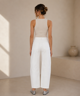WESS HIGH RISE BRIGHT WHITE BARREL jeans