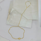 GOLD LIP HAND CHAIN bracelet