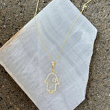 HAMSA CRYSTAL STONE necklace