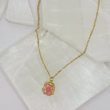MELTED PINK CRYSTAL necklace