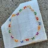 MULTICOLOR BUTTERFLY anklet