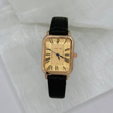 BLACK LEATHER VINTAGE watch