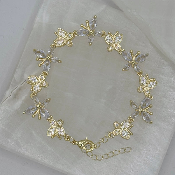 GOLDEN CRYSTAL BUTTERFLY bracelet