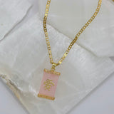 LOVE PINK JADE necklace