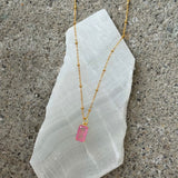 PINK PRINCESS CUT necklace