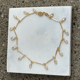 CRYSTAL MARUQUIS DANGLE anklet