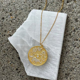 GOLD GOOD VIBES COIN necklace