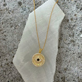 EYE MOTHER OF PEARL MEDALLION MINI necklace