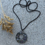 MOONLIT MOSAIC BLACK BEADED necklace