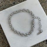 SILVER SQUARE LINK bracelet