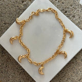 CHUNKY CRESCENT MOON anklet