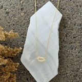 GOLD CRYSTAL LIPS necklace
