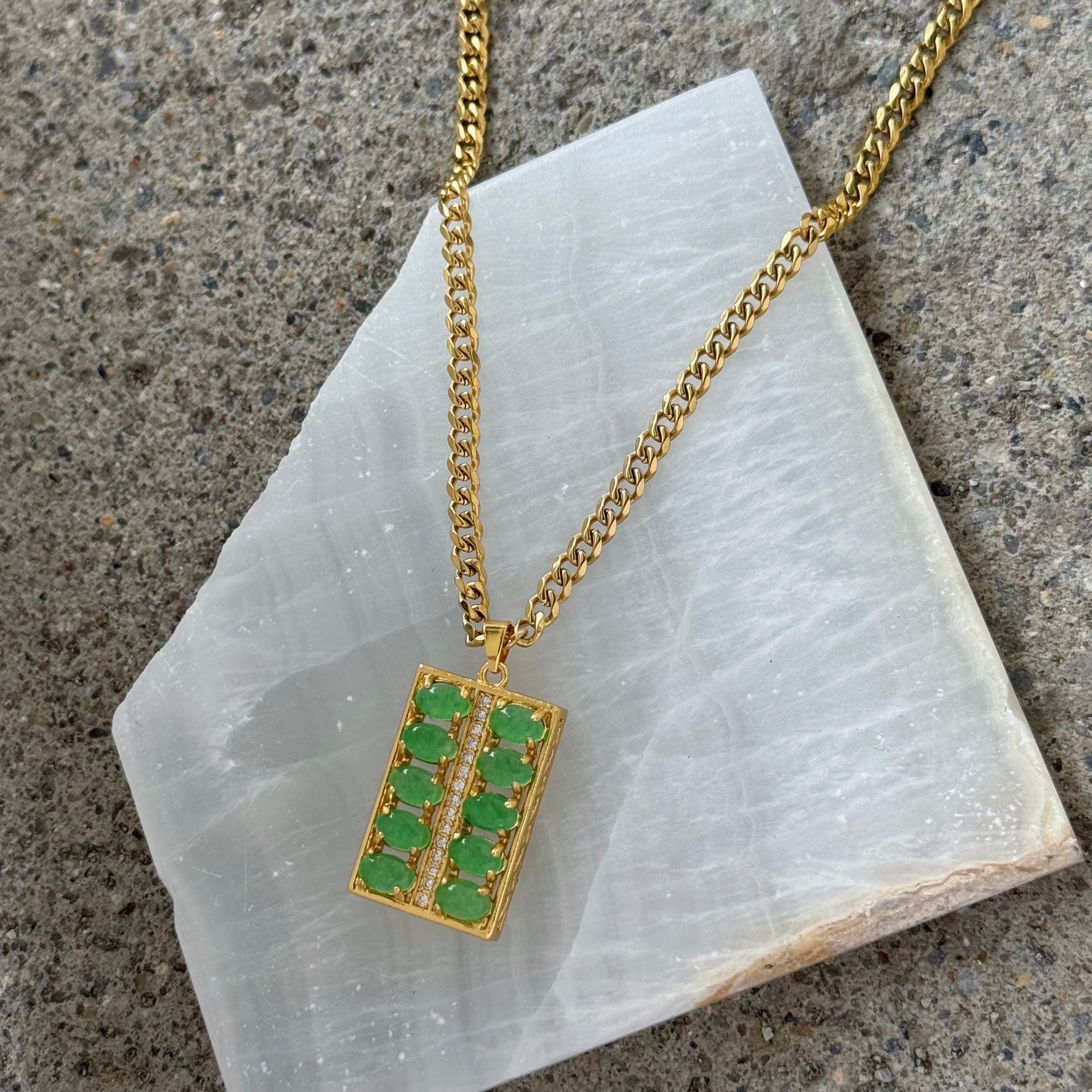 GEN GREEN JADE necklace