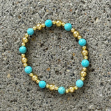 GOLDEN TURQUOISE BEADED bracelet