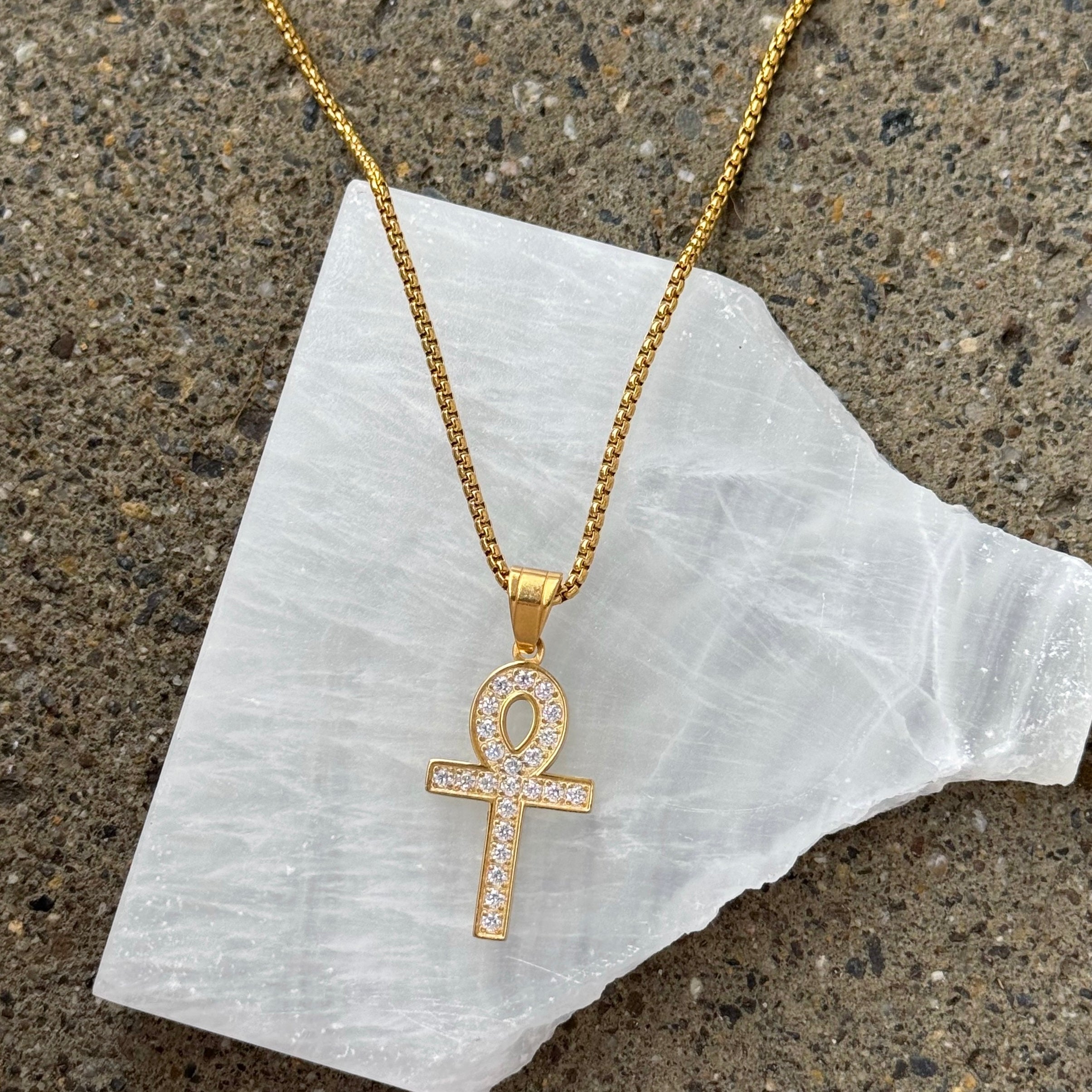 GOLD BOLD ANKH necklace