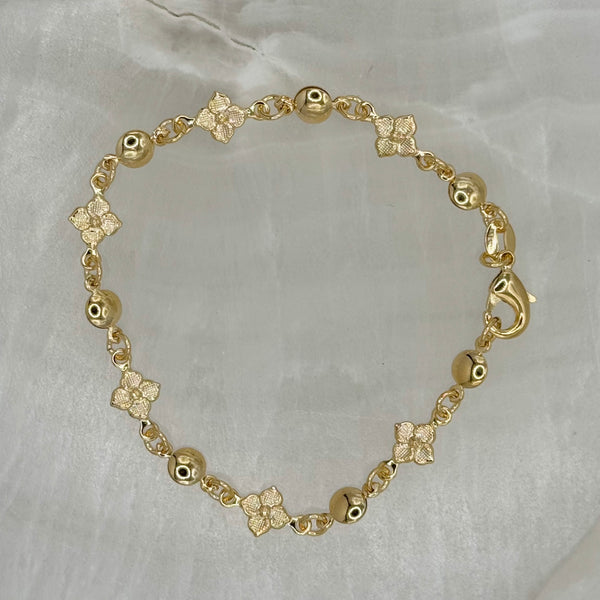 GOLD FLOWER BEADED bracelet